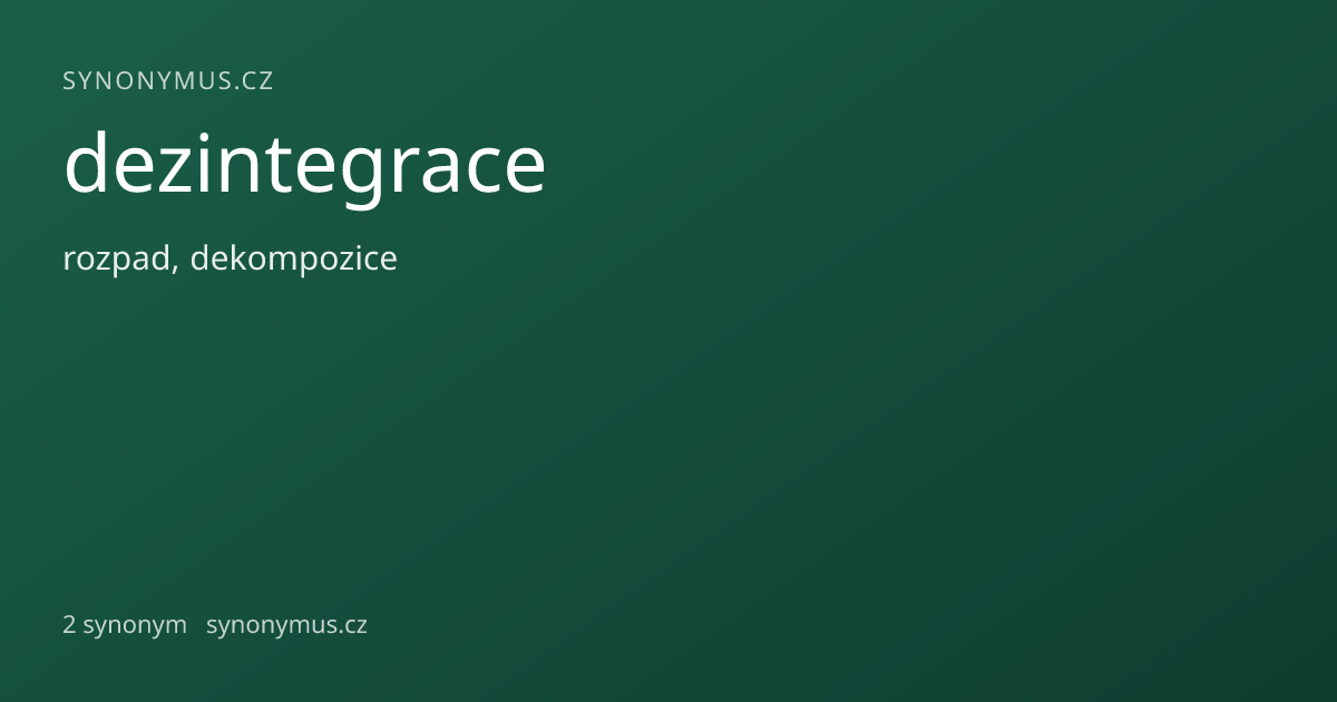 Náhled odkazu: dezintegrace