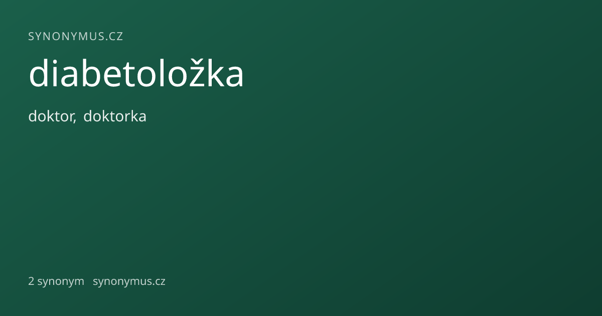 Náhled odkazu: diabetoložka