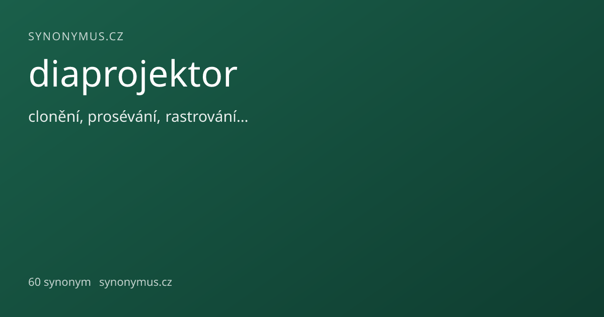 Náhled odkazu: diaprojektor