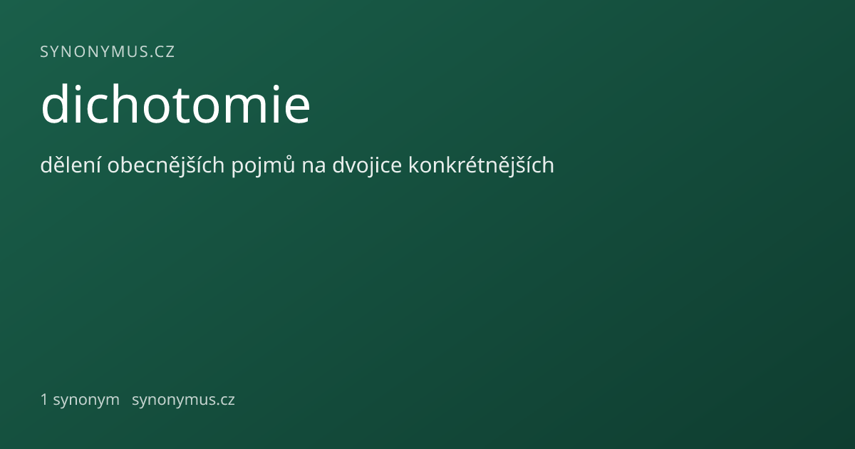 Náhled odkazu: dichotomie