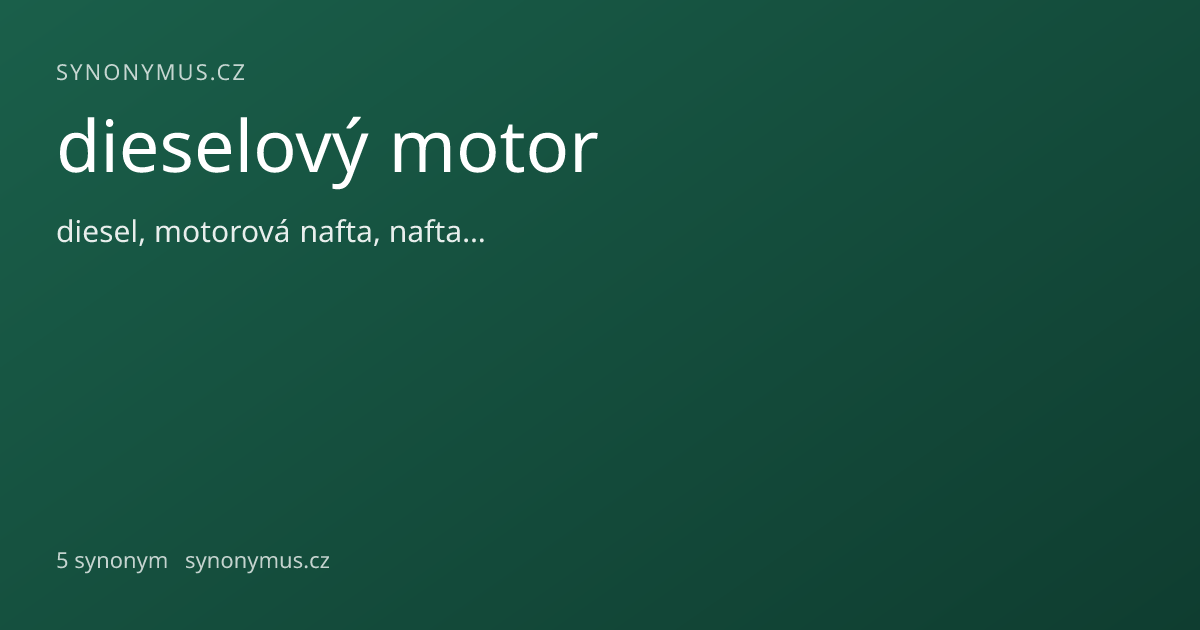 Náhled odkazu: dieselový motor
