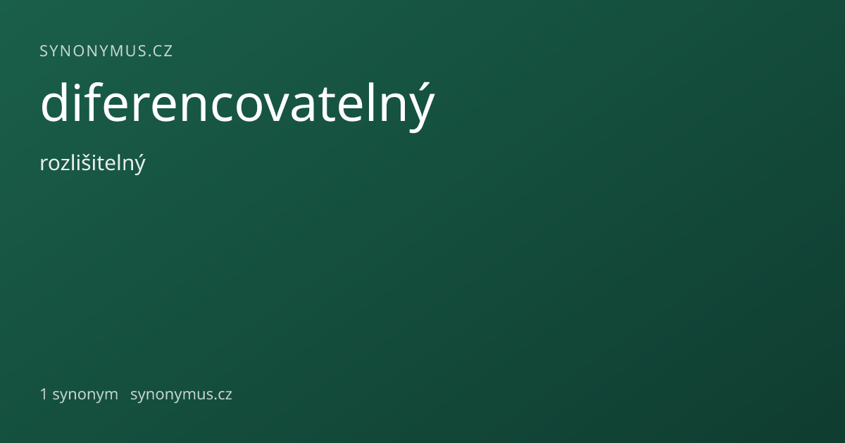 Náhled odkazu: diferencovatelný
