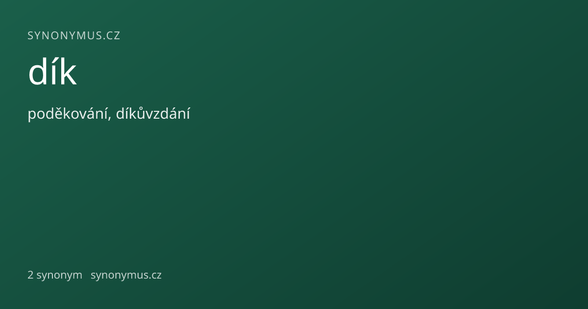 Náhled odkazu: dík