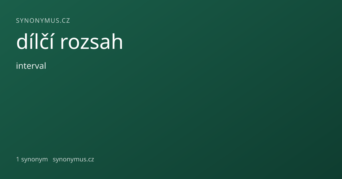 Náhled odkazu: dílčí rozsah