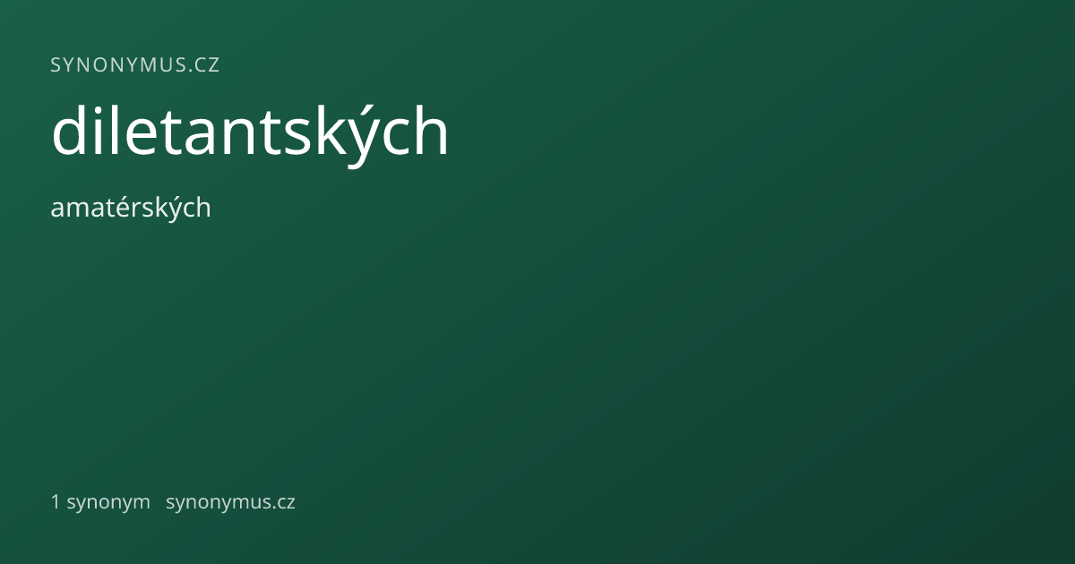Náhled odkazu: diletantských