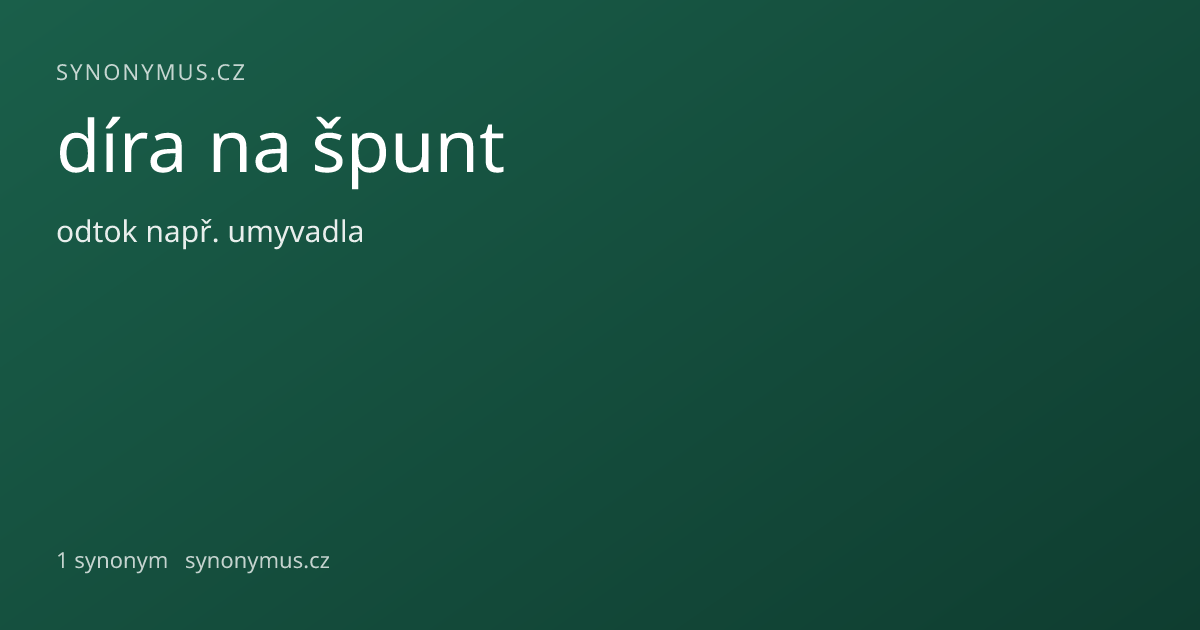 Náhled odkazu: díra na špunt