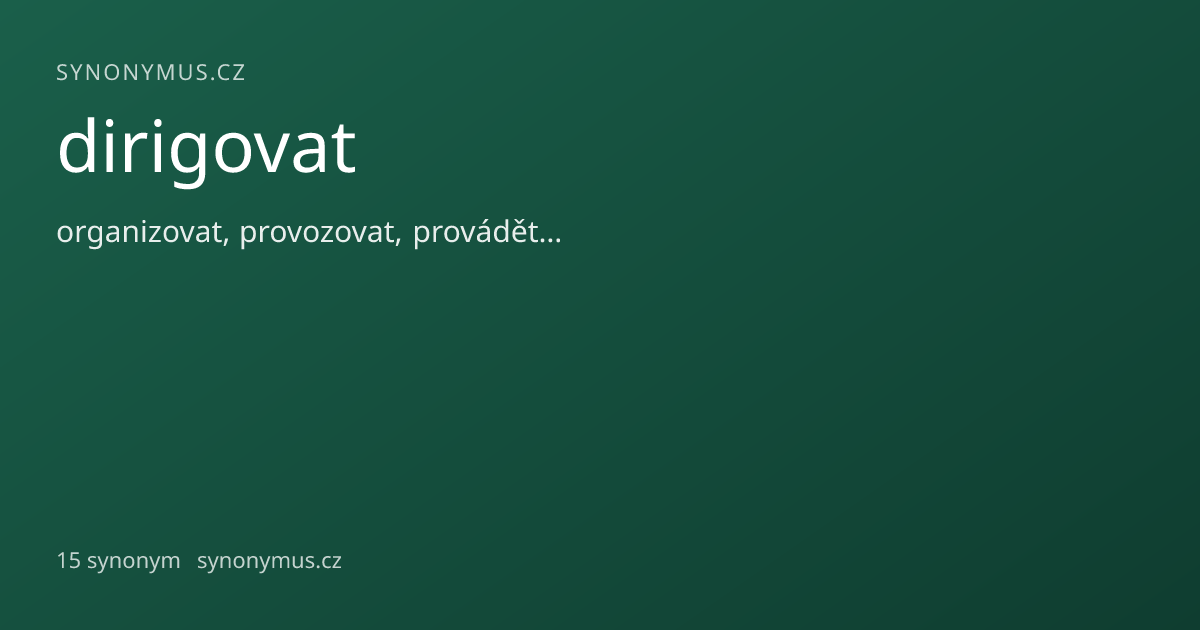 Náhled odkazu: dirigovat