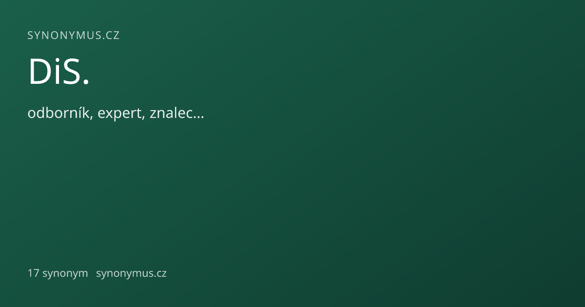 Náhled odkazu: DiS.