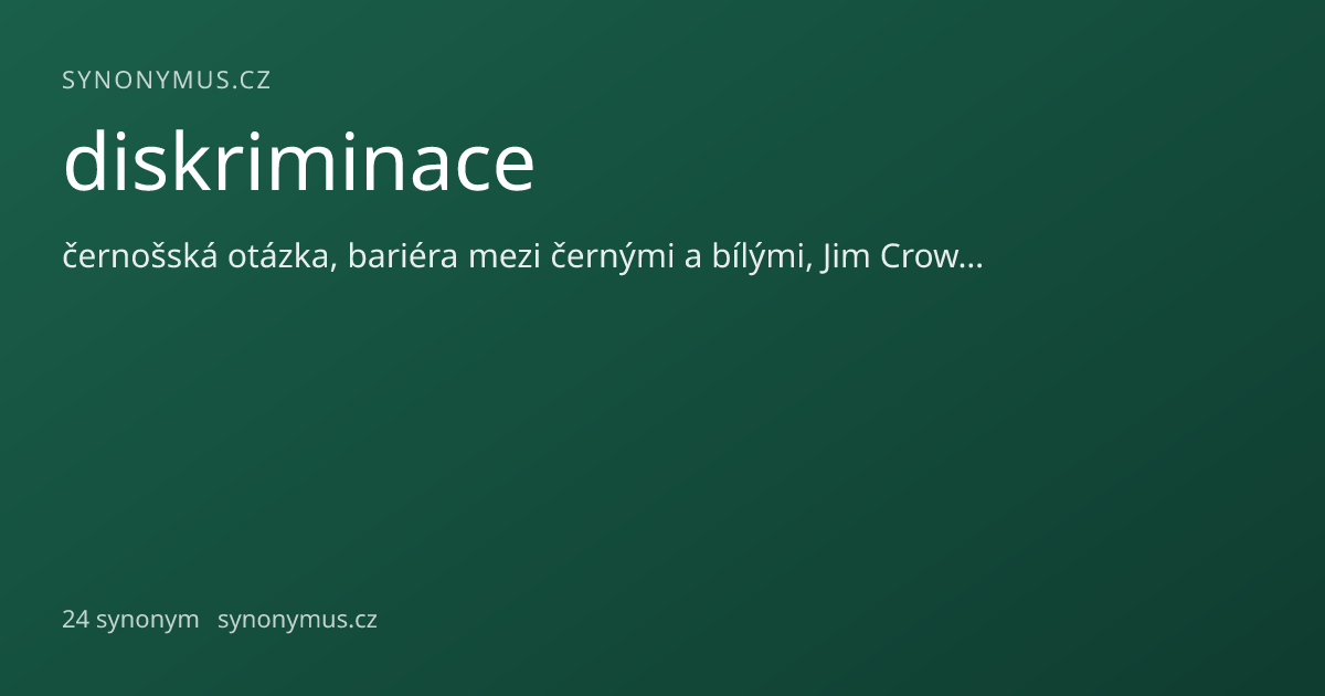Náhled odkazu: diskriminace