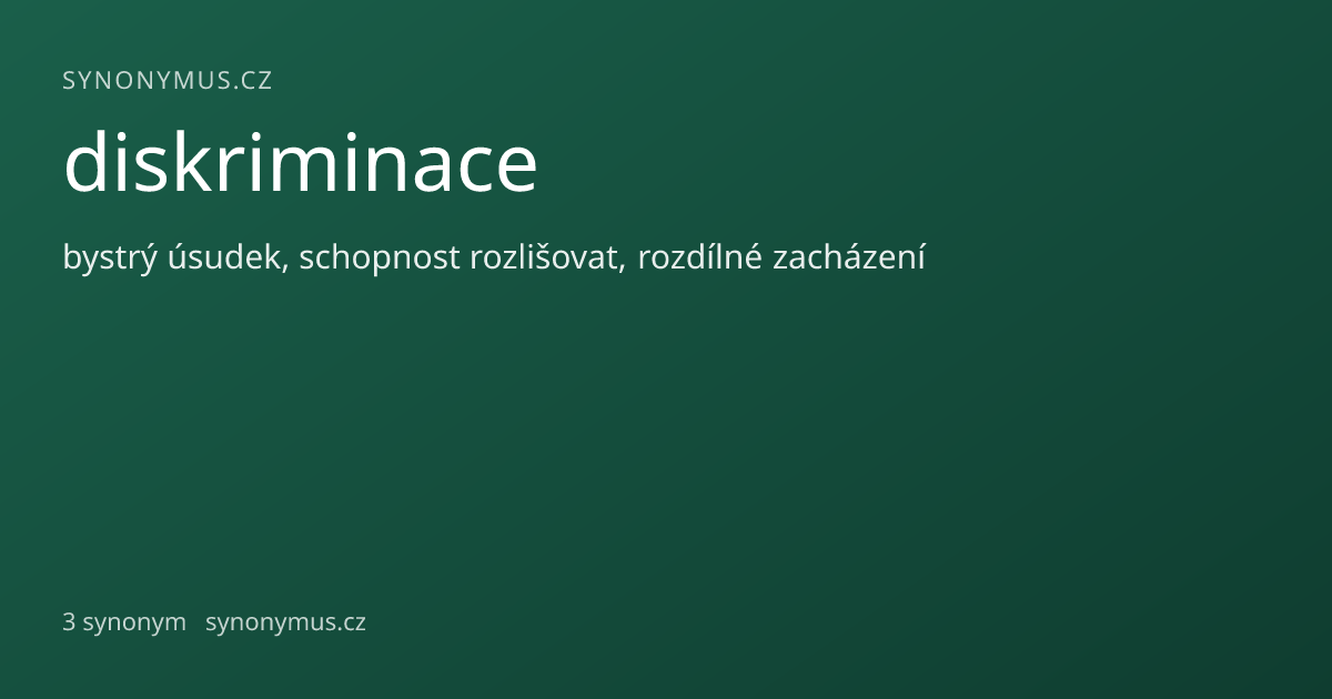 Náhled odkazu: diskriminace