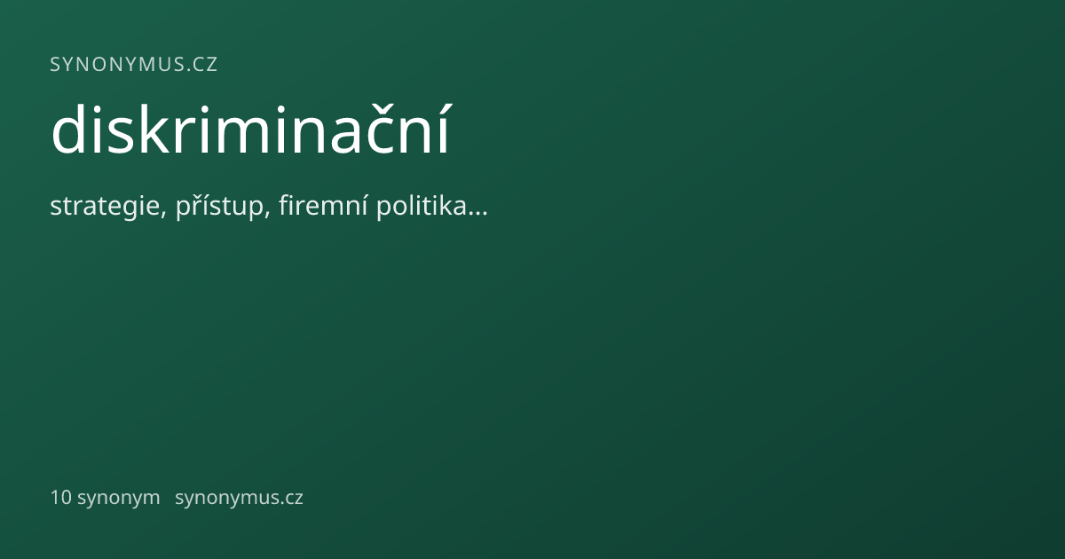 Náhled odkazu: diskriminační