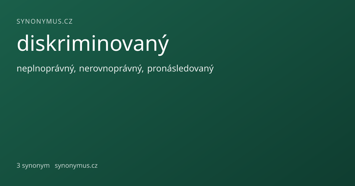 Náhled odkazu: diskriminovaný