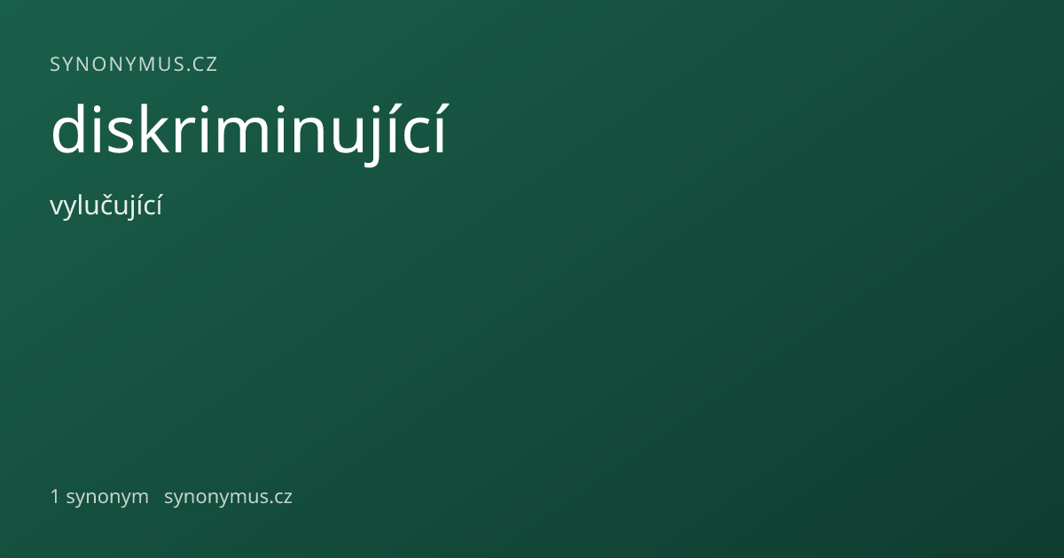 Náhled odkazu: diskriminující