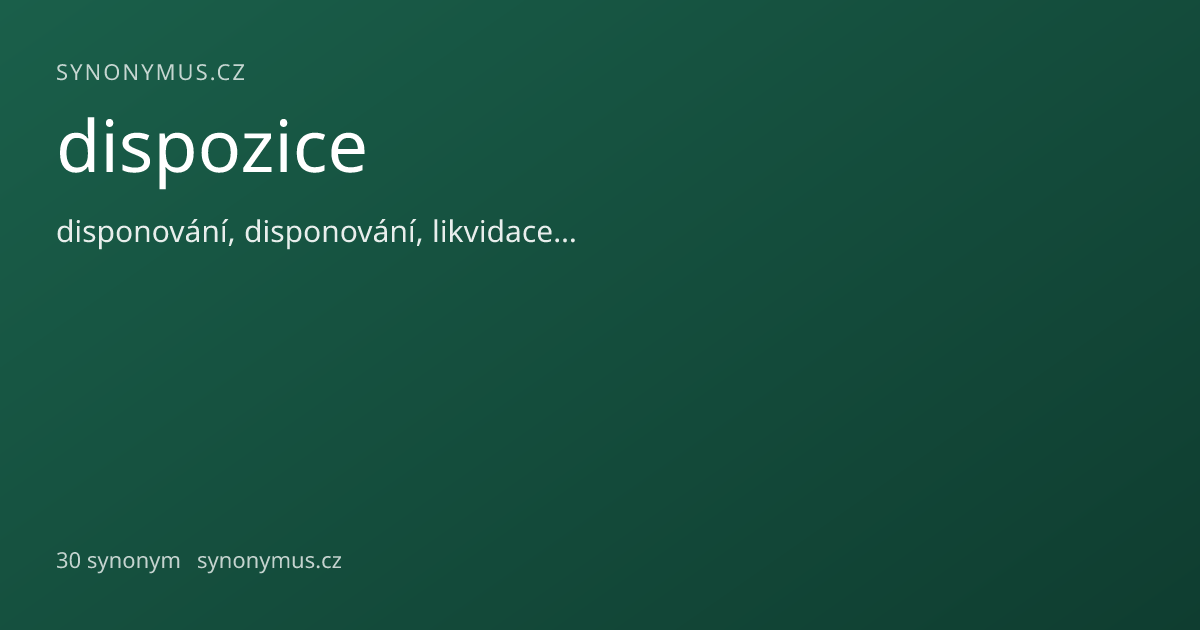 Náhled odkazu: dispozice