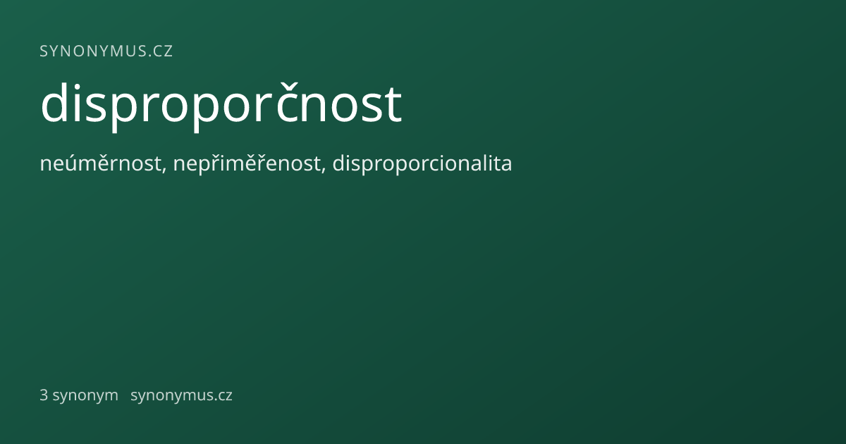 Náhled odkazu: disproporčnost