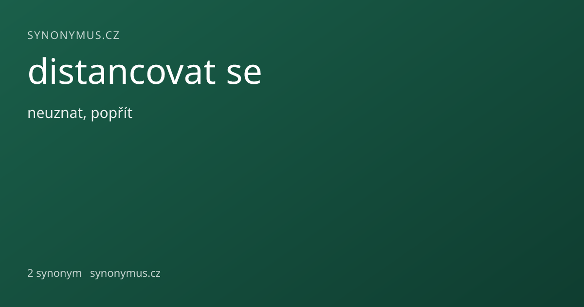 Náhled odkazu: distancovat se