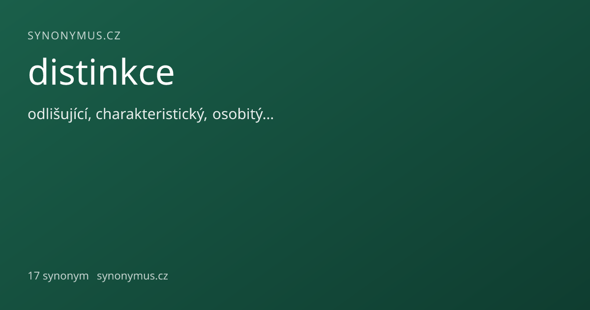 Náhled odkazu: distinkce