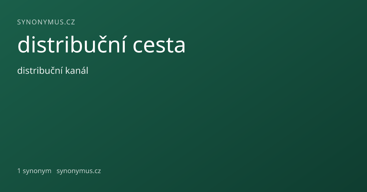 Náhled odkazu: distribuční cesta