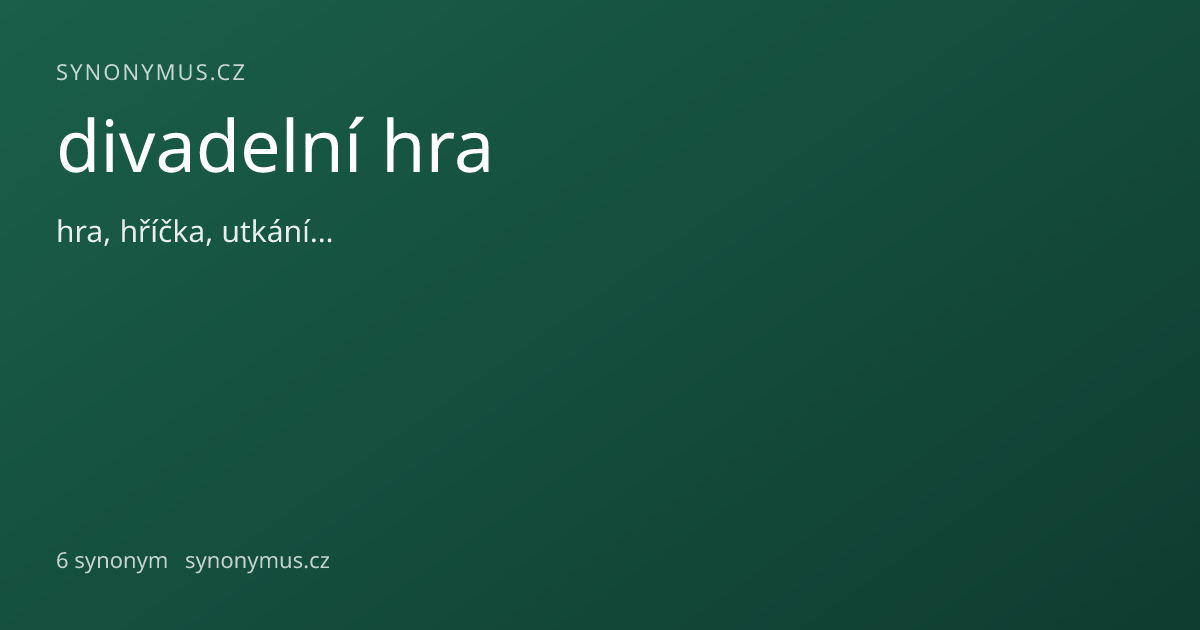 Náhled odkazu: divadelní hra
