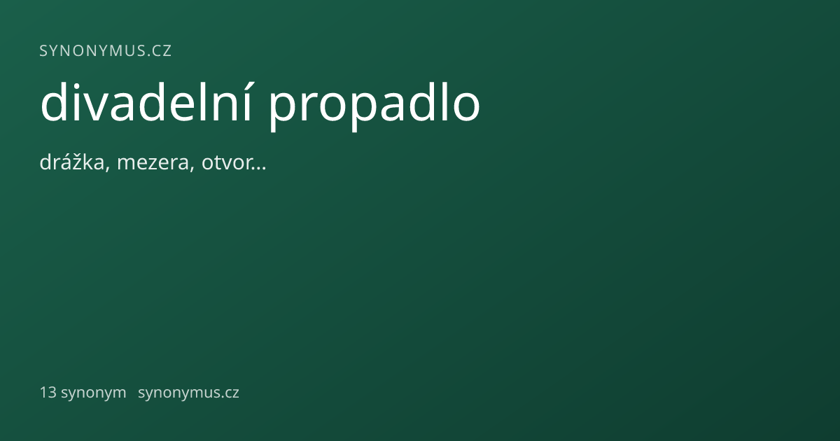Náhled odkazu: divadelní propadlo