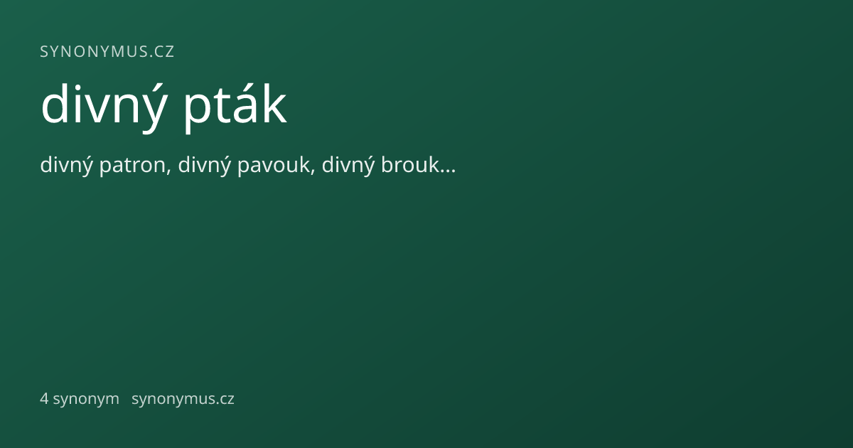 Náhled odkazu: divný pták