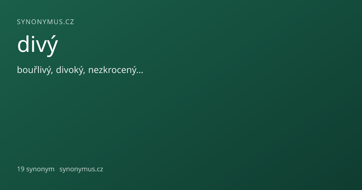 Náhled odkazu: divý