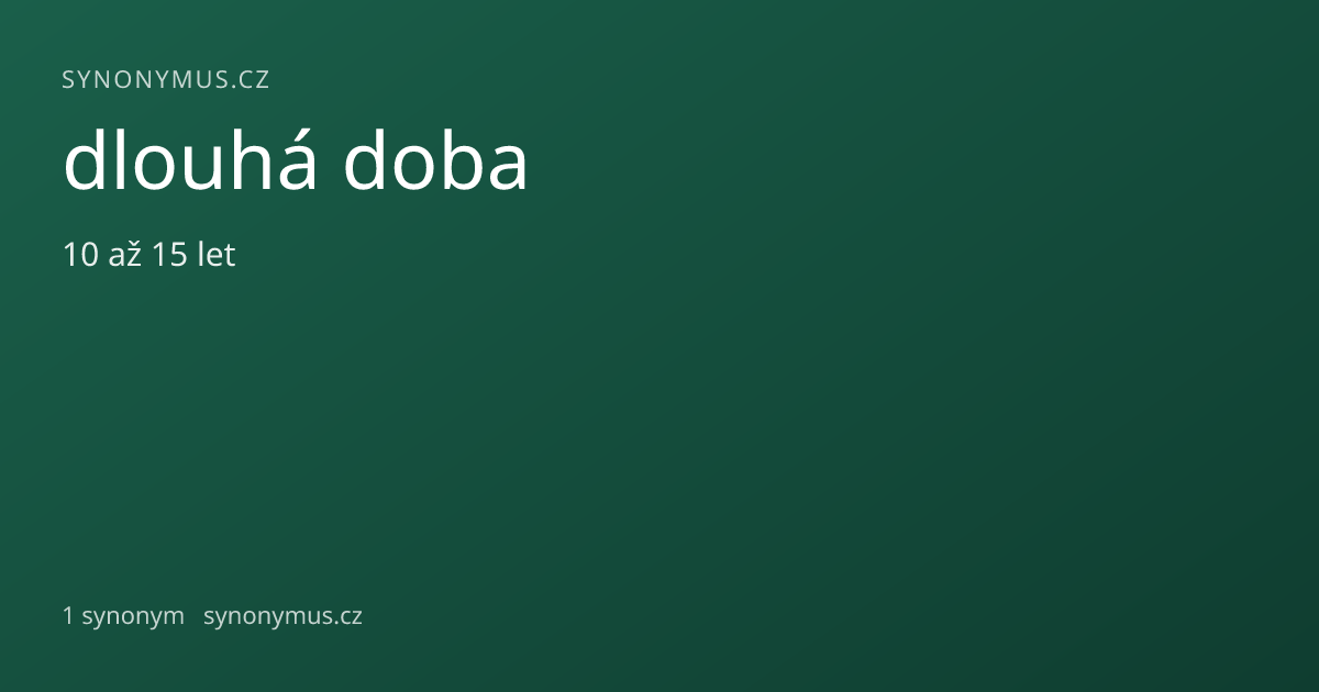 Náhled odkazu: dlouhá doba
