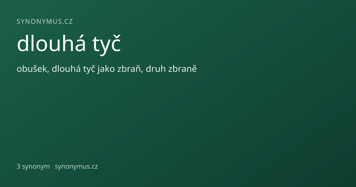 Náhled odkazu: dlouhá tyč