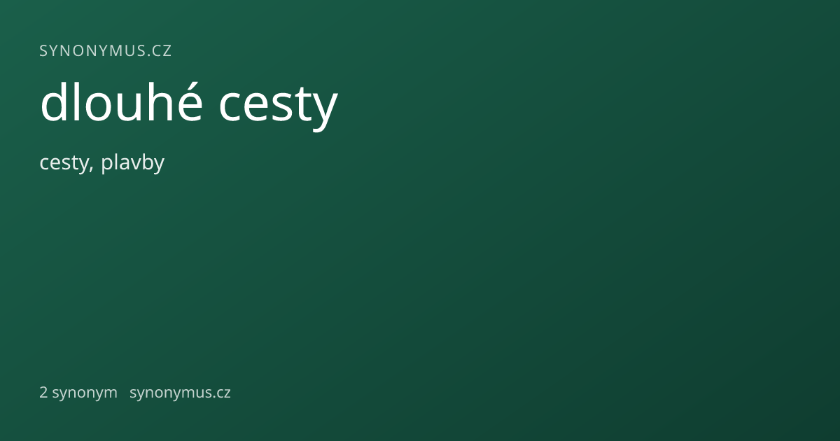 Náhled odkazu: dlouhé cesty