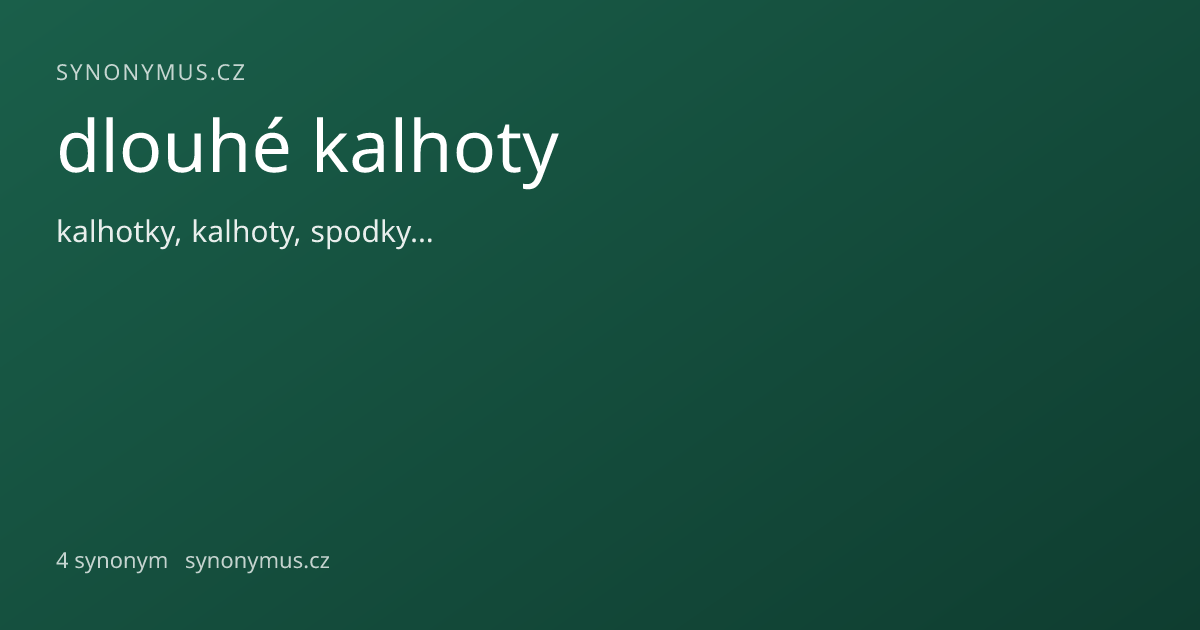 Náhled odkazu: dlouhé kalhoty