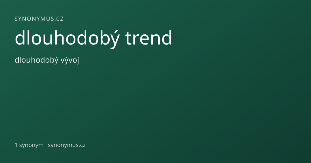 Náhled odkazu: dlouhodobý trend
