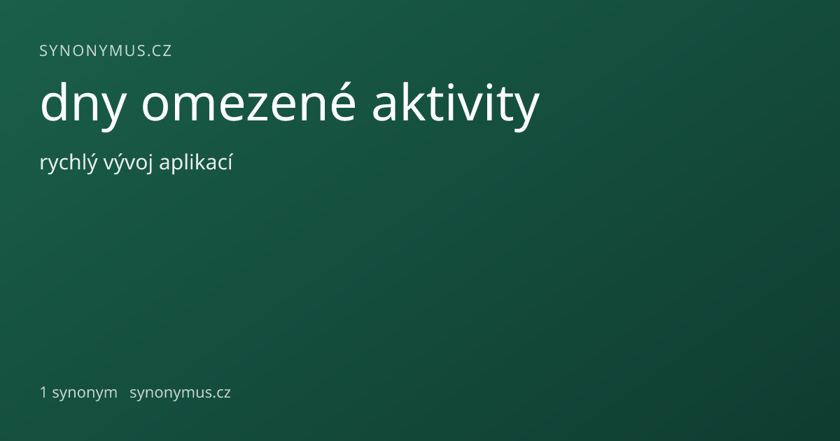 Náhled odkazu: dny omezené aktivity