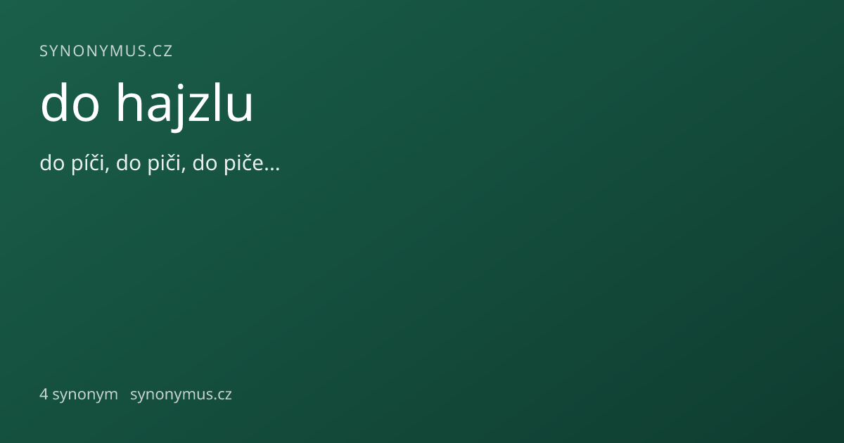 Náhled odkazu: do hajzlu