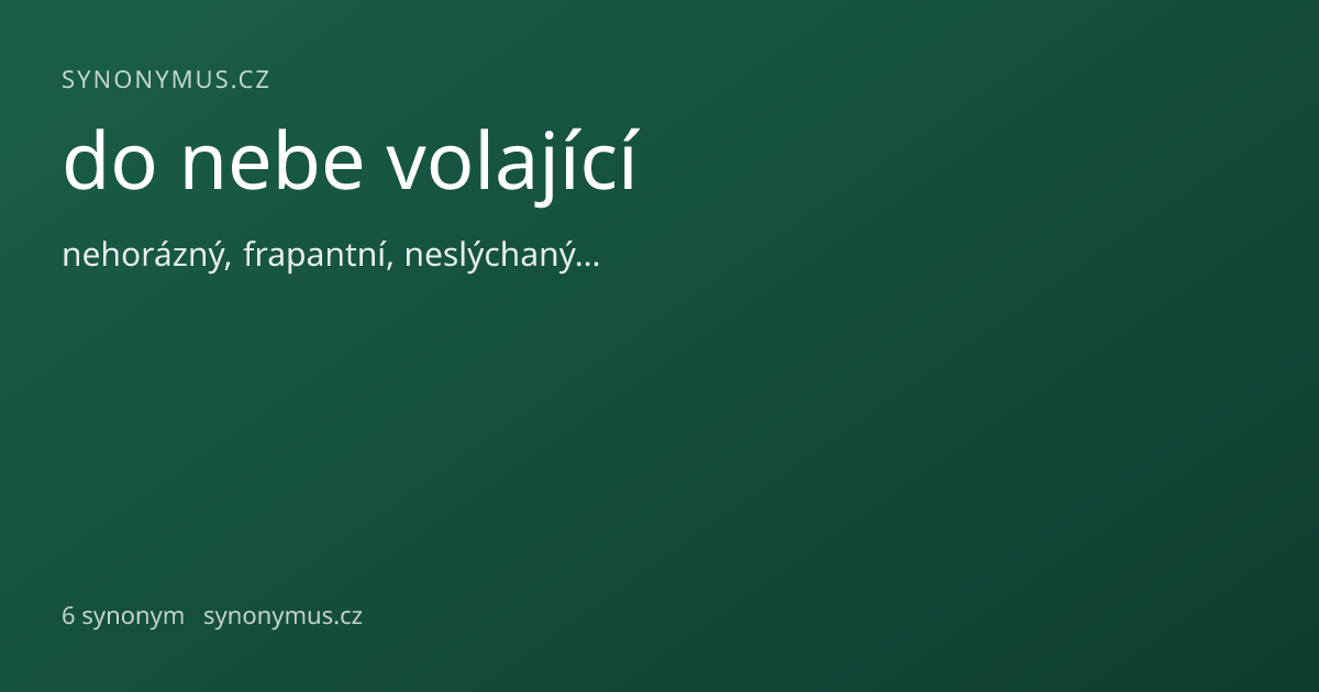 Náhled odkazu: do nebe volající