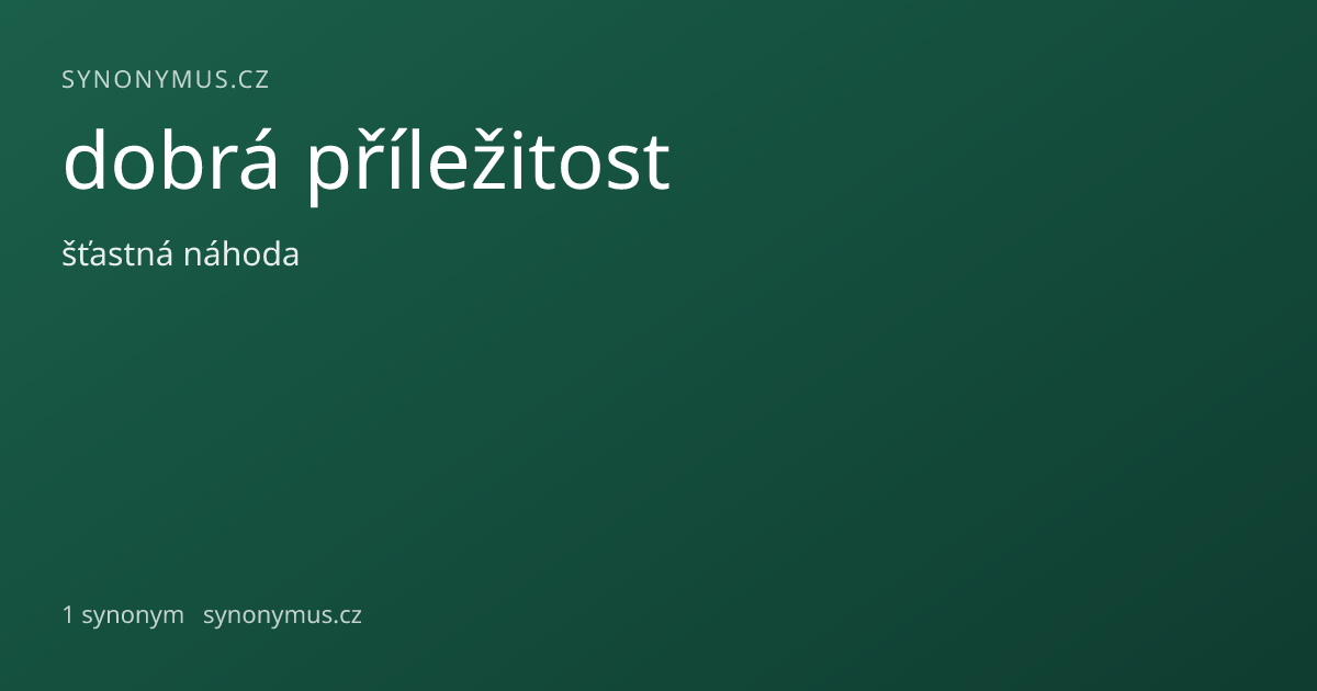 Náhled odkazu: dobrá příležitost