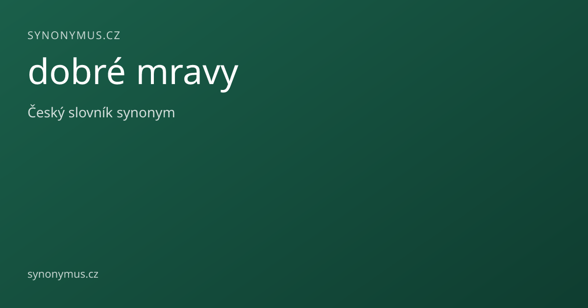 Náhled odkazu: dobré mravy