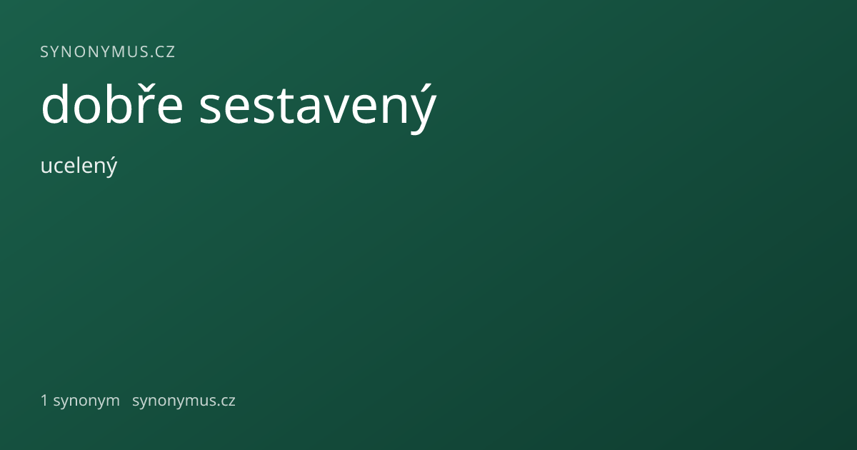 Náhled odkazu: dobře sestavený