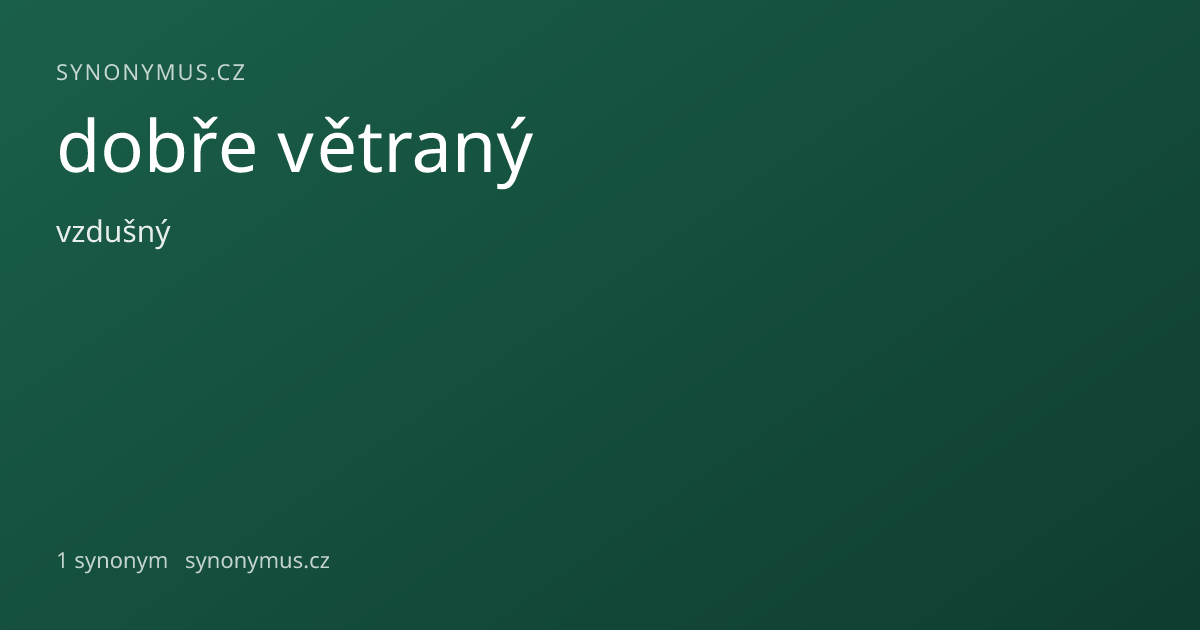 Náhled odkazu: dobře větraný