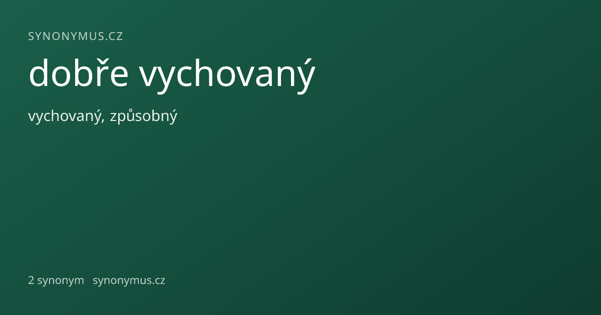 Náhled odkazu: dobře vychovaný