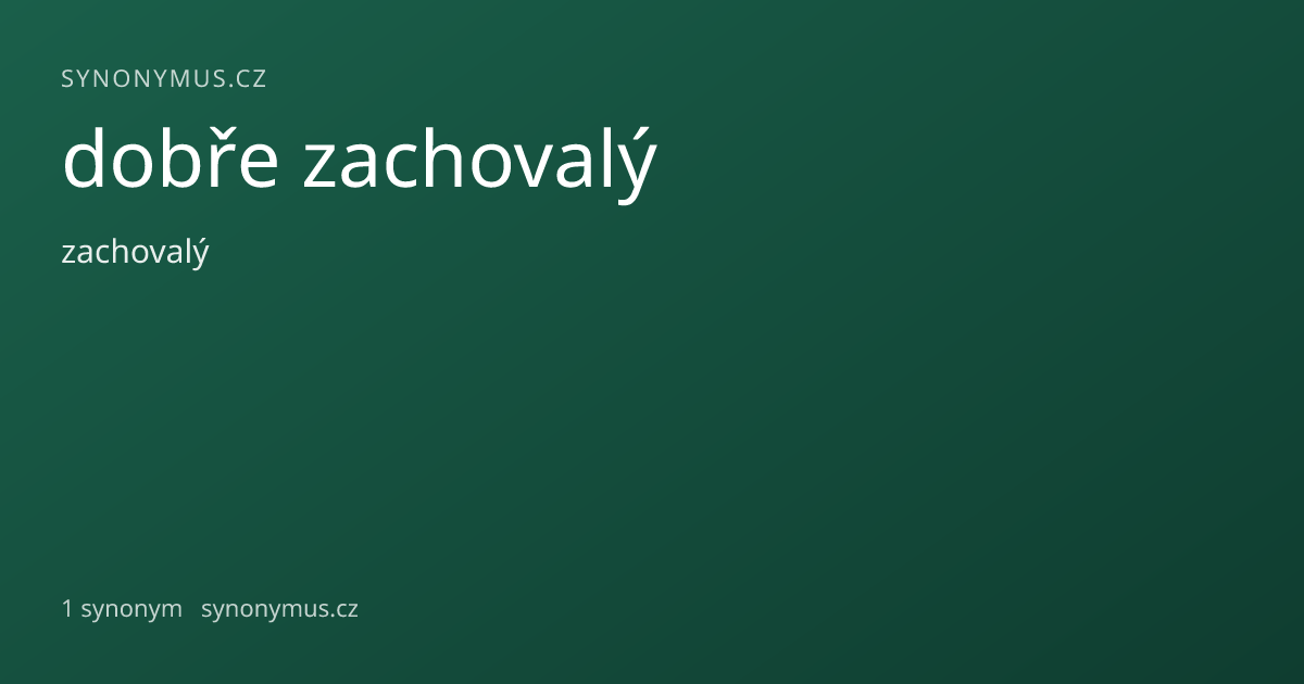 Náhled odkazu: dobře zachovalý