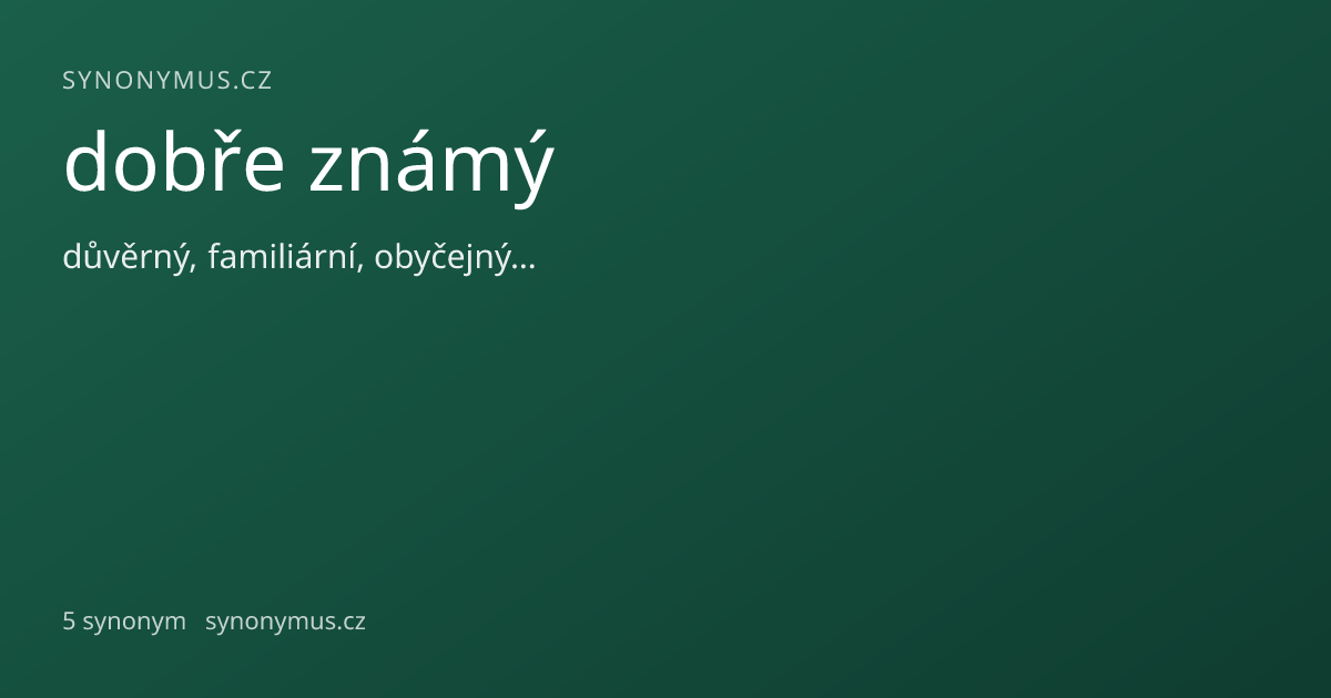 Náhled odkazu: dobře známý