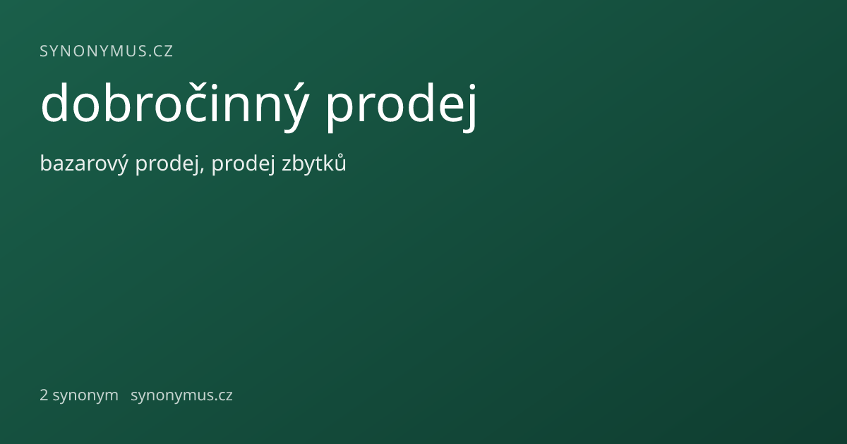 Náhled odkazu: dobročinný prodej