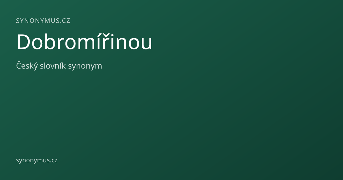 Náhled odkazu: Dobromířinou