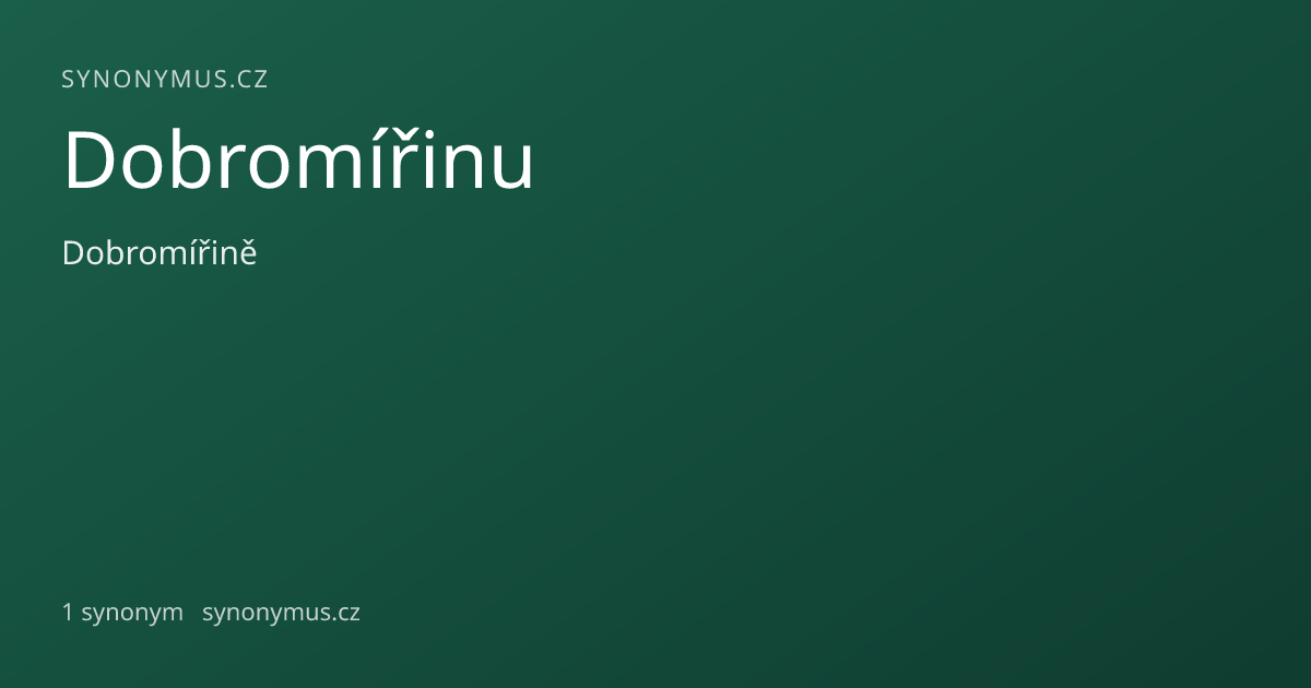 Náhled odkazu: Dobromířinu
