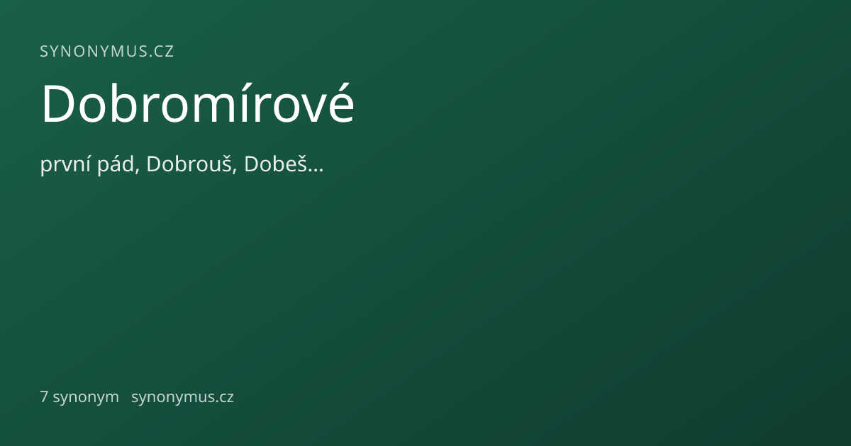 Náhled odkazu: Dobromírové