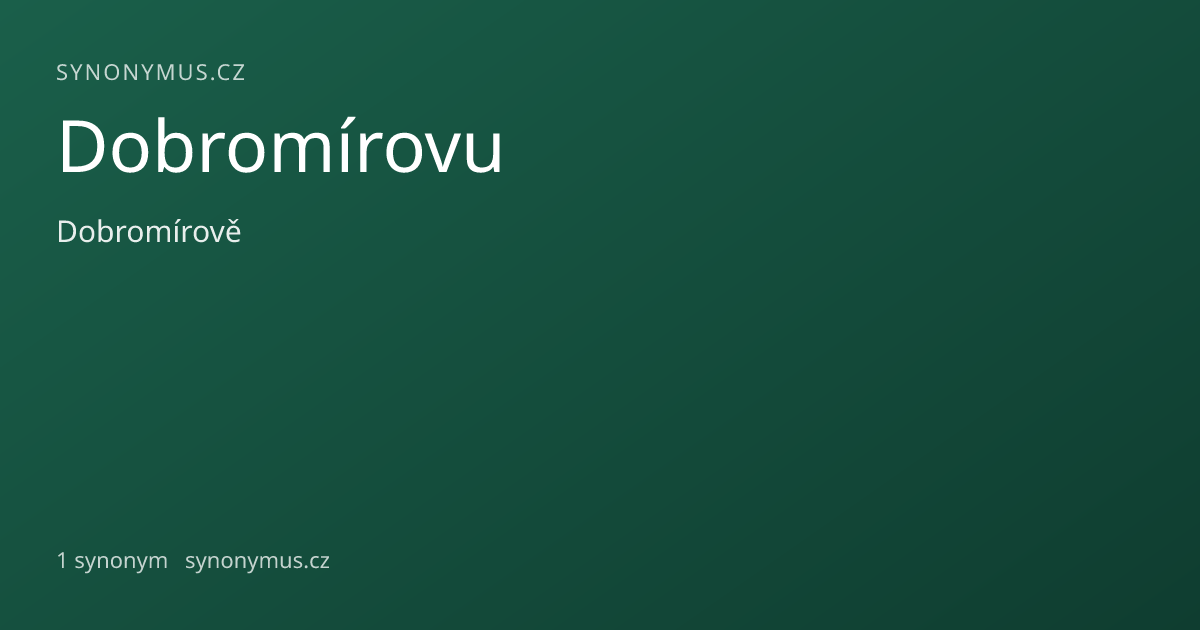Náhled odkazu: Dobromírovu