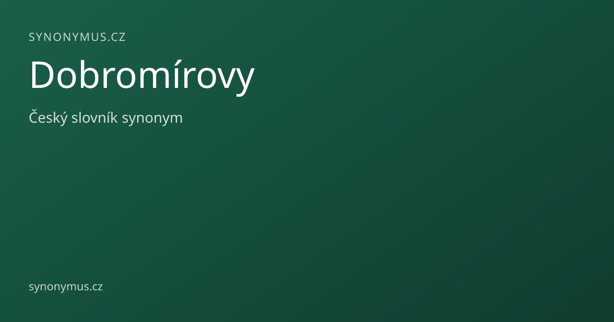 Náhled odkazu: Dobromírovy