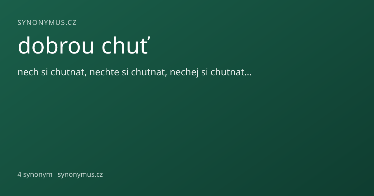 Náhled odkazu: dobrou chuť