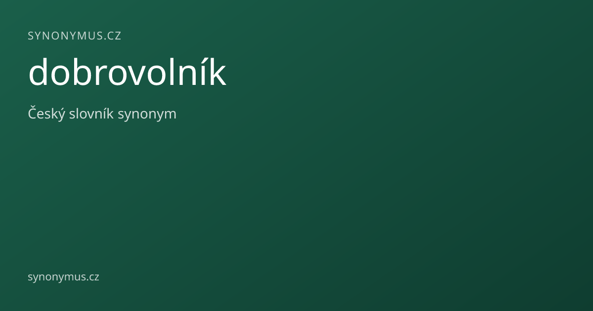 Náhled odkazu: dobrovolník