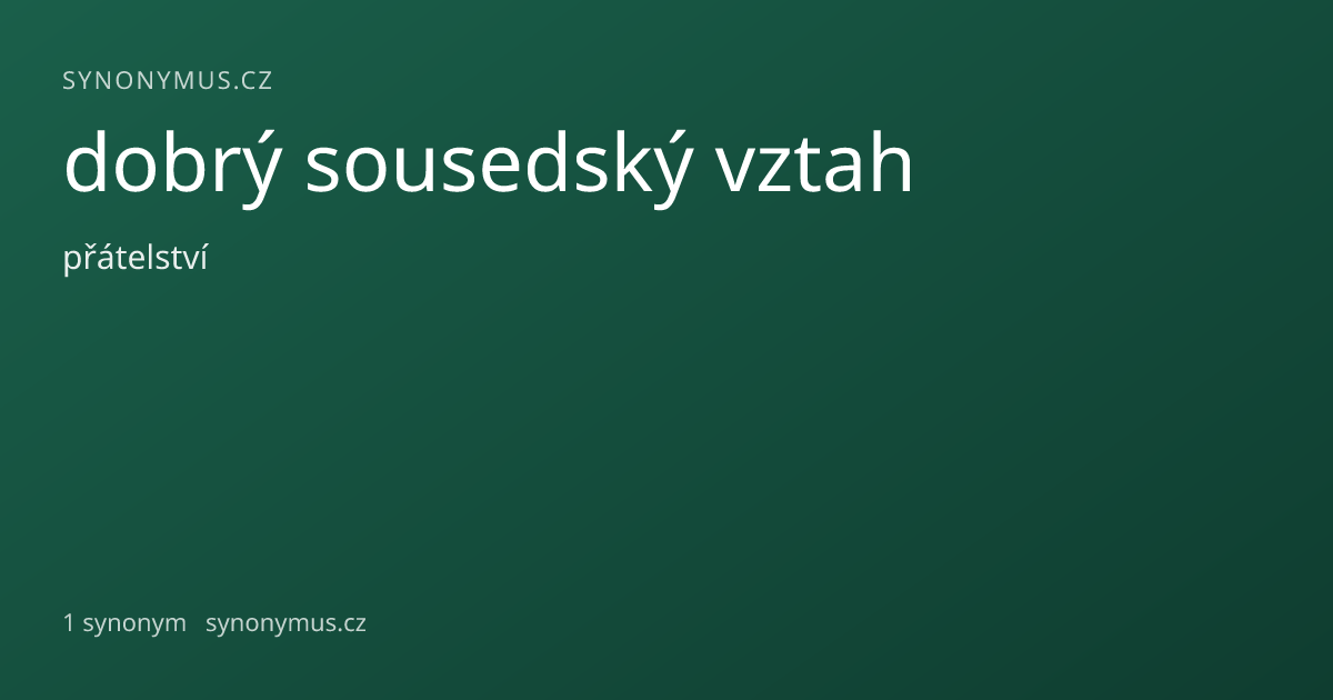 Náhled odkazu: dobrý sousedský vztah